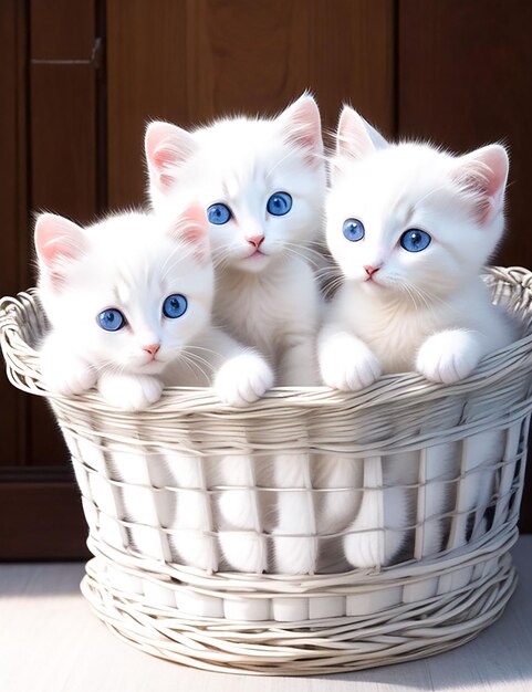 Cute few kittens generated by AI