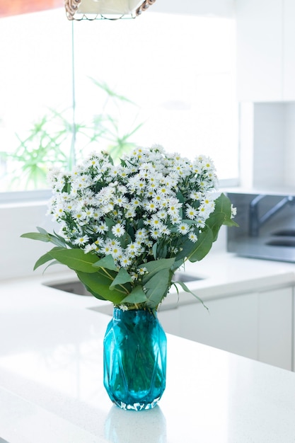 Cute flower arrangement in a home kitchen