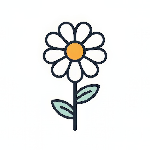 cute flower icon vector