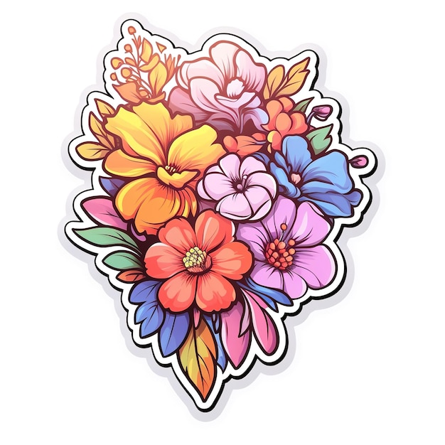 cute flower sticker