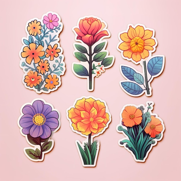 cute flower sticker