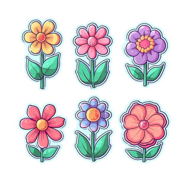 Photo cute flower sticker