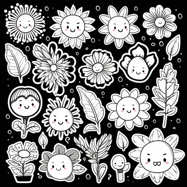 cute flower sticker