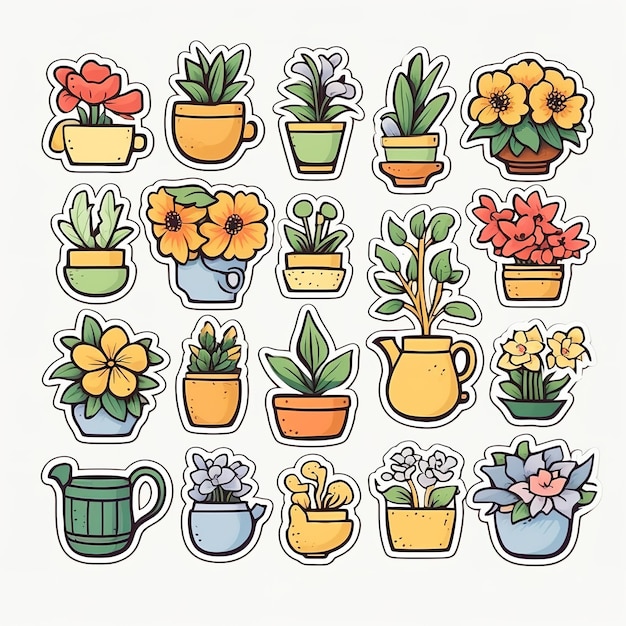 Photo cute flower sticker