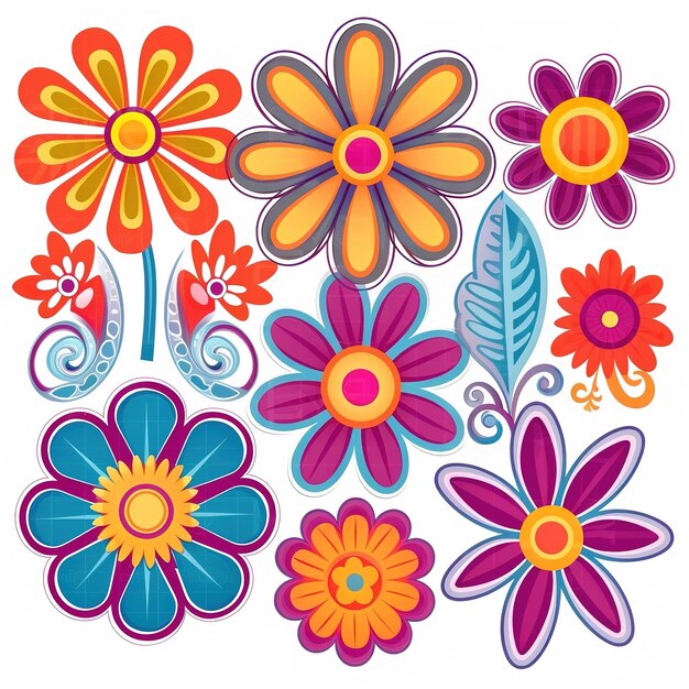 cute flower sticker