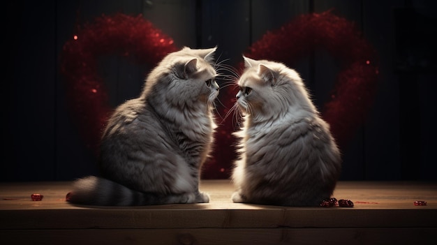Cute fluffy cats wallpaper with cats love pets