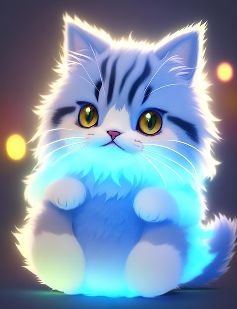 Cute and fluffy little cat