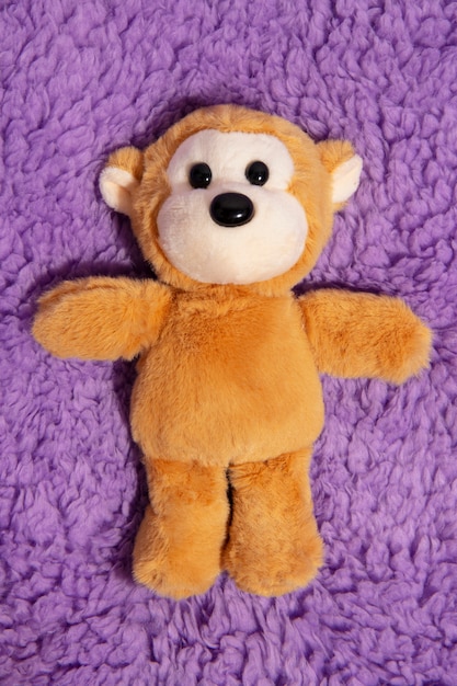 Photo cute and fluffy monkey toys