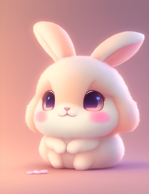 Cute and Fluffy Pokemon Inspired Tiny Realistic Bunny with Cinematic Lighting