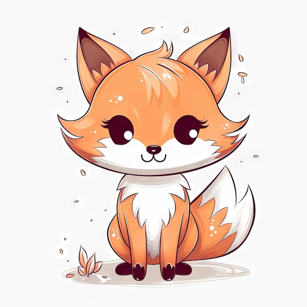 Cute Fox Illustration on a Clean White Background