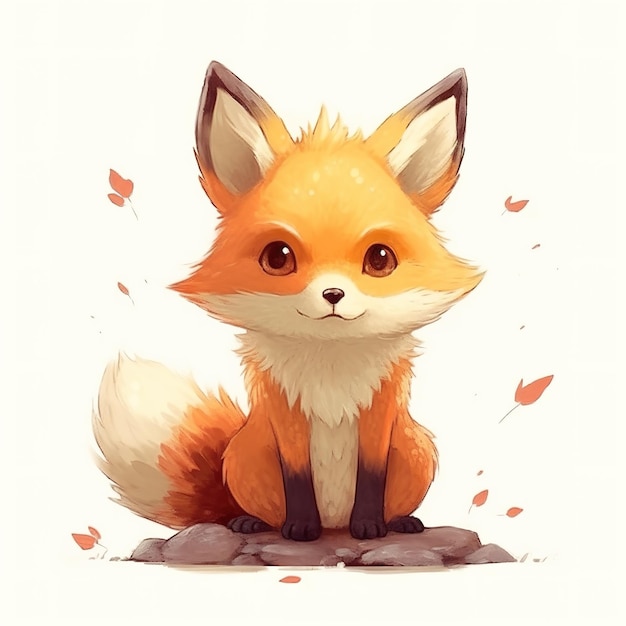 cute fox illustration