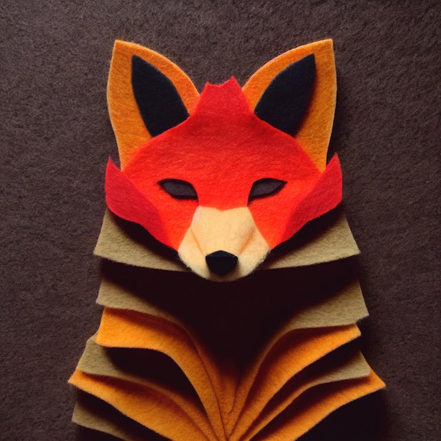 Cute fox made from felt