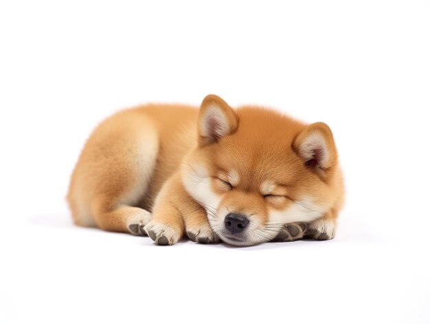 Cute fox sleeping