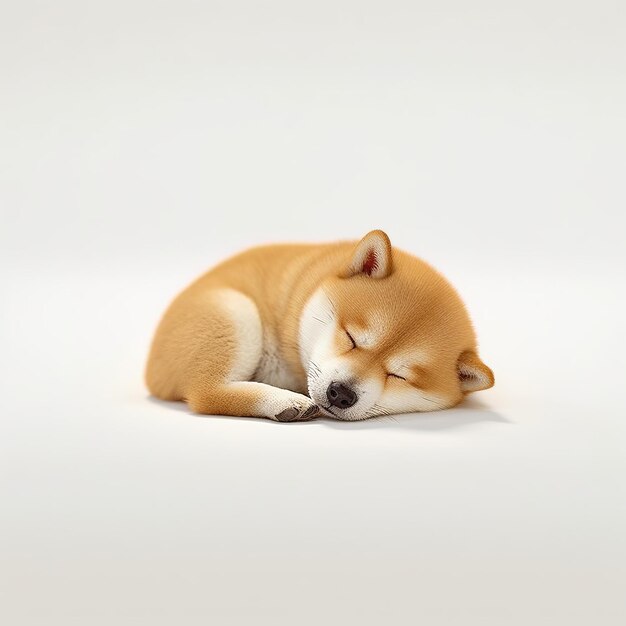 Cute fox sleeping