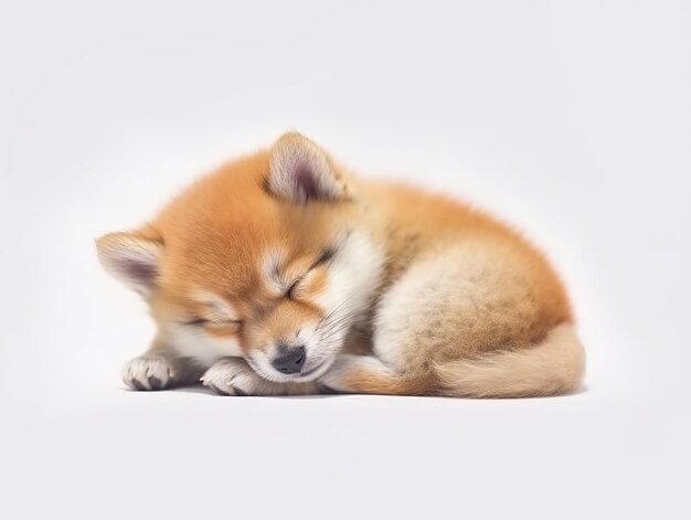 Cute fox sleeping