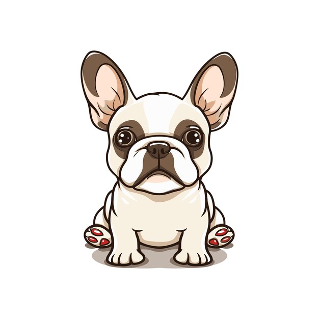 Cute French Bulldog cartoon