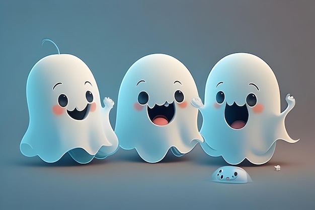 Cute friendly Halloween ghost