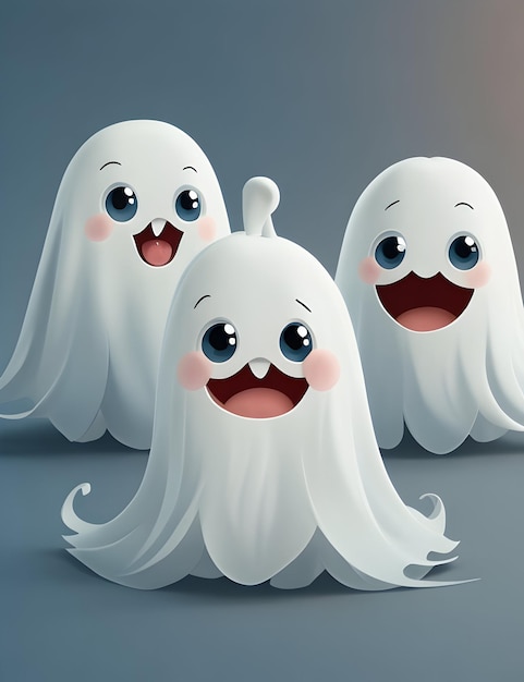 Cute friendly Halloween ghost