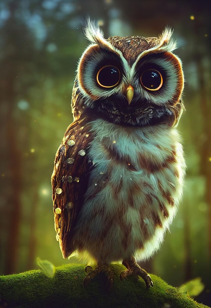 Cute friendly owl