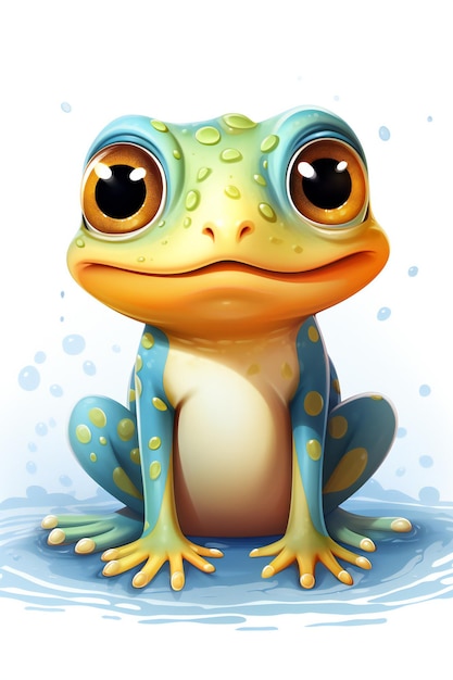 Cute frog Cartoon art