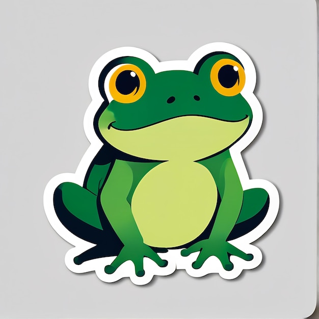 Photo cute frog stickers cartoon 3d frogs cartoon illustration stickers stickers for kids cute sticker