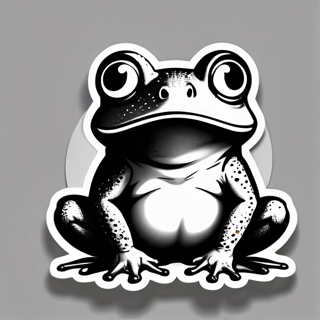 Photo cute frog stickers cartoon 3d frogs cartoon illustration stickers stickers for kids cute sticker