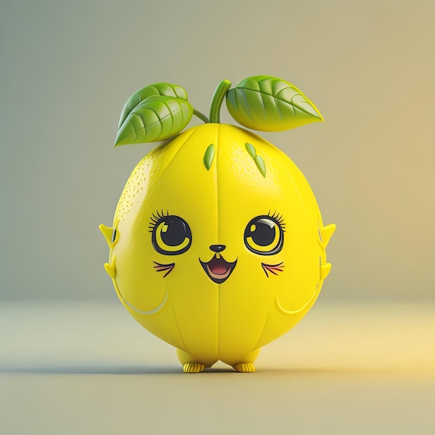 Premium AI Image | Cute Fruit Character Fruit Mascot Fruit Cartoon ...