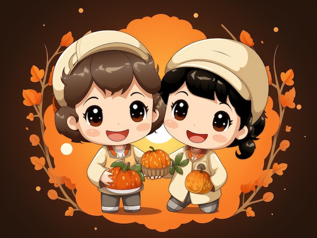 Cute fruit character HD 8K wallpaper Stock Photographic Image