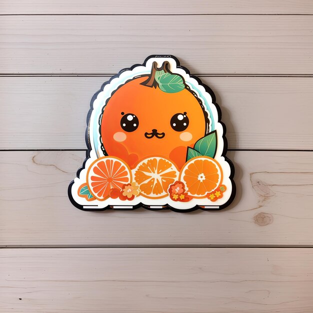 Photo cute fruit orange