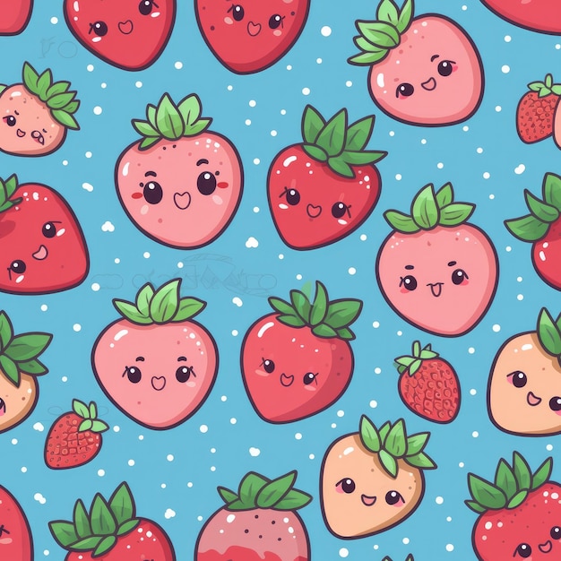 Cute fruity seamless pattern
