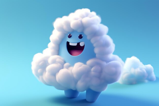 Photo cute and funny 3d clouds