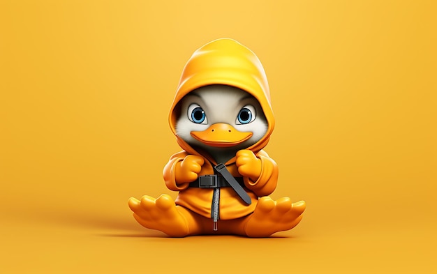 Cute and funny animal ninja backgroud with copy space for text