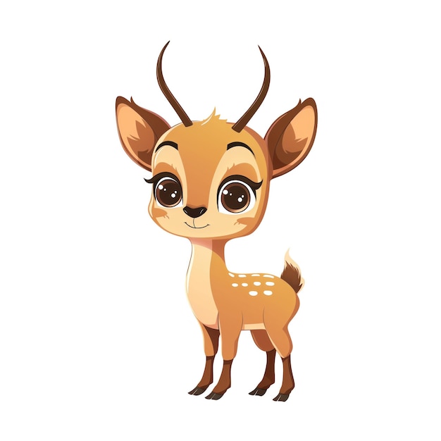 Cute Funny Cartoon Antelope Illustration for Children Book Generative AI