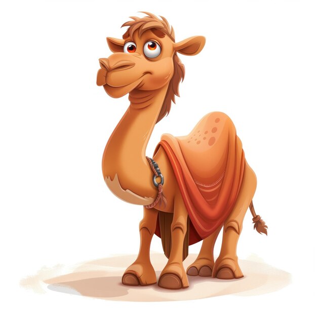 Cute Funny Cartoon Camel Illustration for Children Book Generative AI