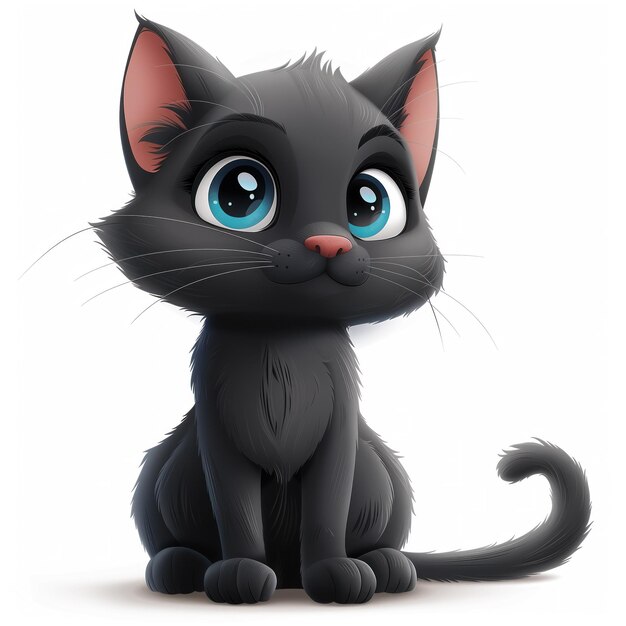 Милый смешной мультфильм кошка иллюстрация для детей Книга генеративный ИИ