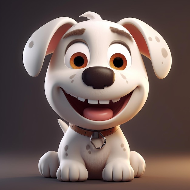 Premium AI Image  Cute funny cartoon dog with funny expression