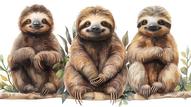 A cute and funny set of sloths