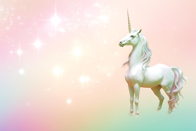 Photo cute funny simple girly holographic gradient pastel cosmos unicorn