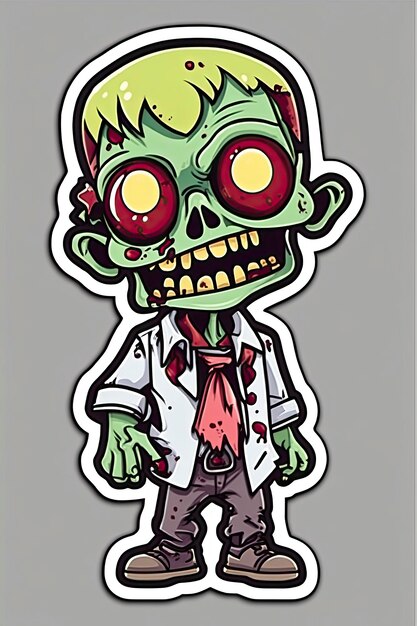 Photo cute funny zombie sticker