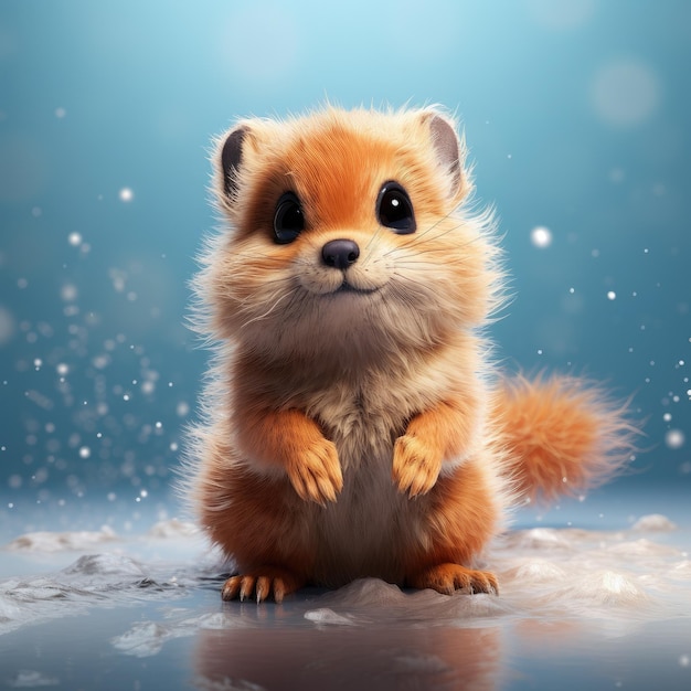 Cute furry animal AI generated