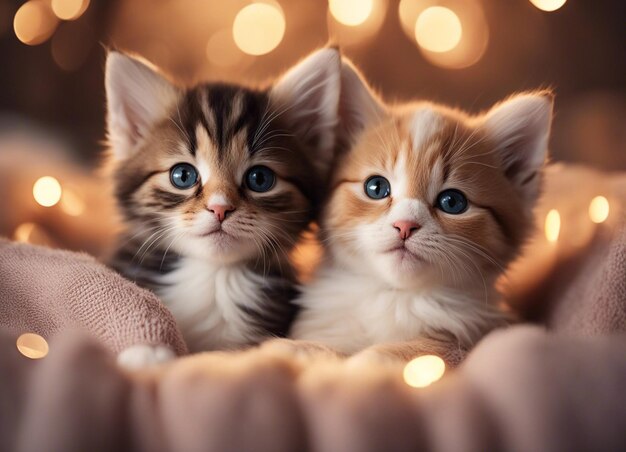 Photo a cute furry cats indoors