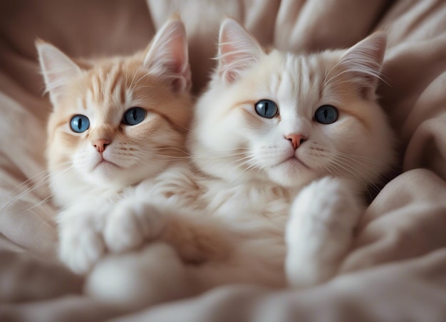 Photo a cute furry cats indoors