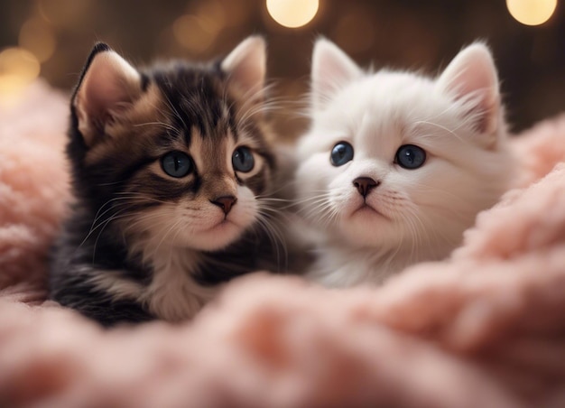 Photo a cute furry cats indoors