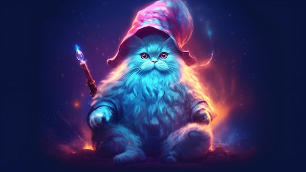 Cute galaxy cat adventure