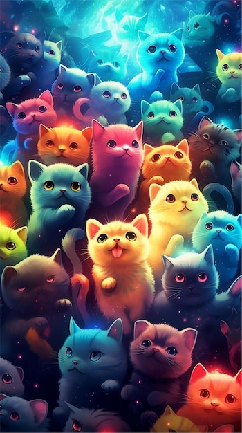 Cute galaxy cats