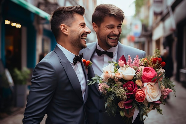 写真 可愛いゲイカップルが結婚する
