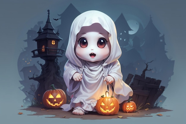 Cute ghost character image 3