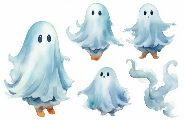 Photo cute ghost illustration