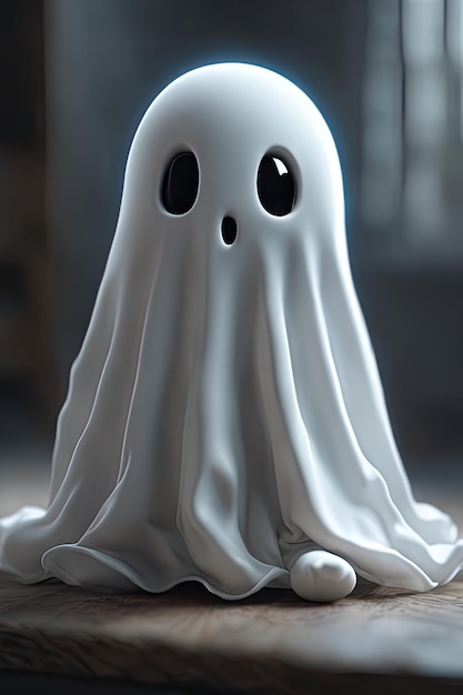 Cute ghost Vector Halloween concept Cartoon Ghosts Spooky vector White ghost in the background