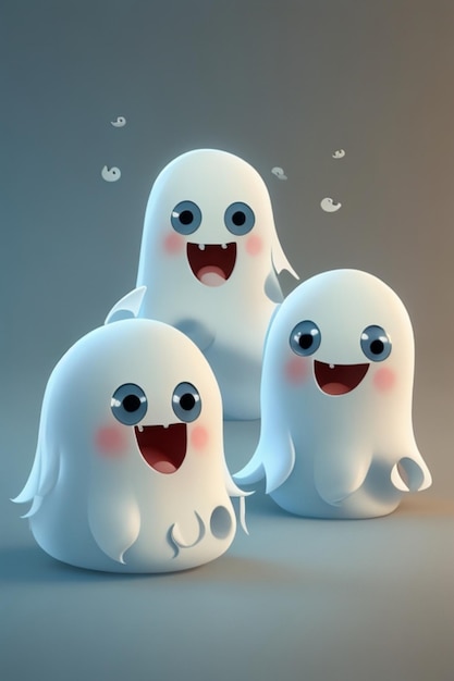 Cute ghosts art